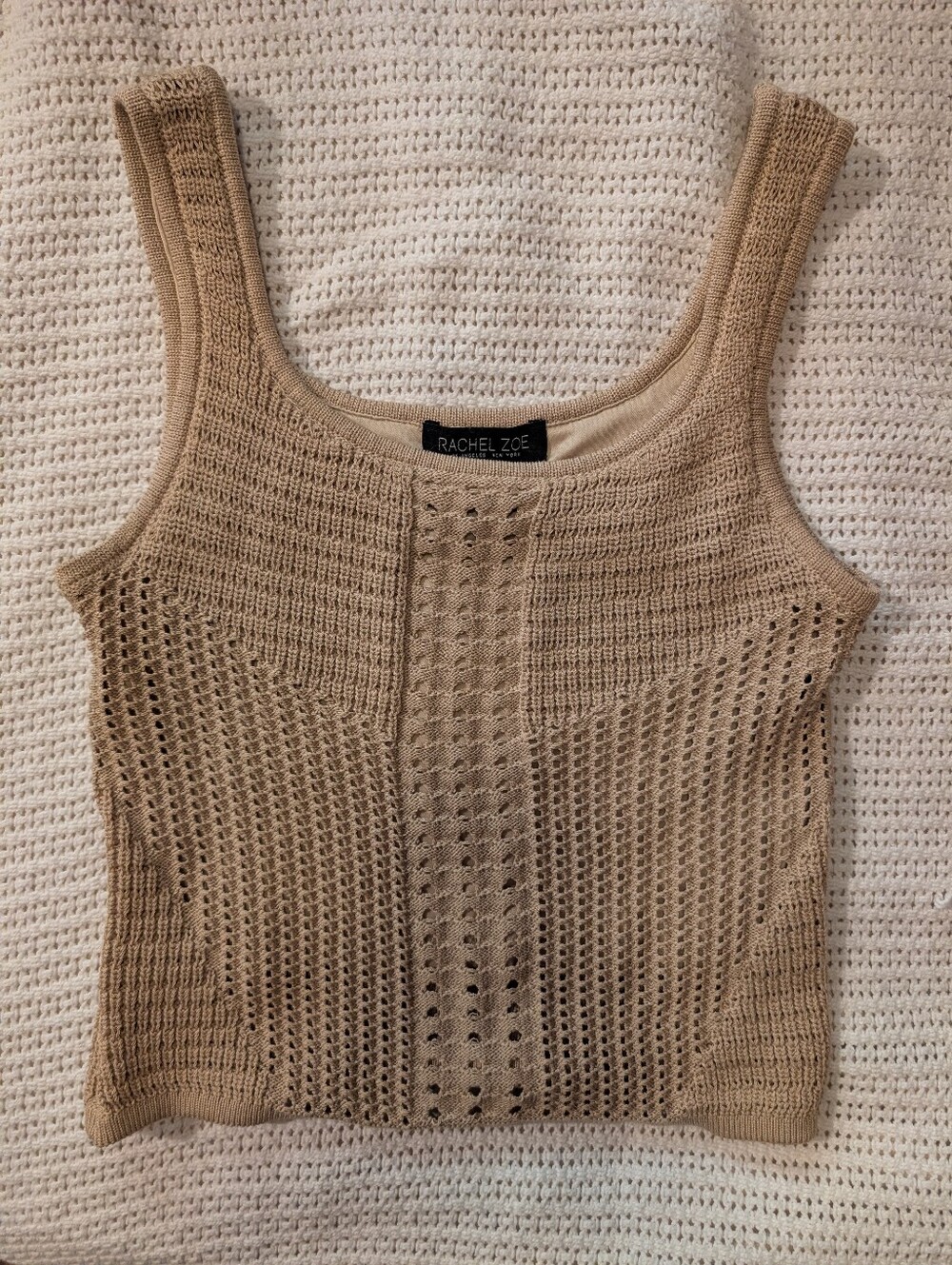 Rachel Zoe Crochet Knit Tank